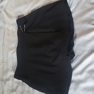 BOLD Elements Black Skort with Buckle Detail, Size: L